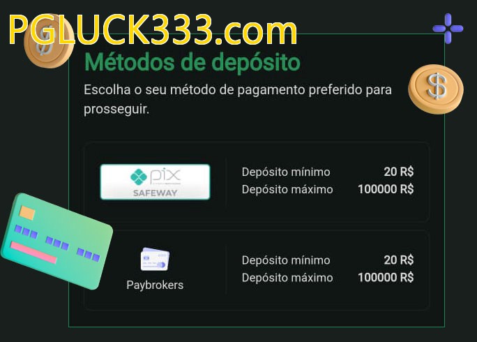 O cassino PGLUCK333.combet oferece uma grande variedade de métodos de pagamento